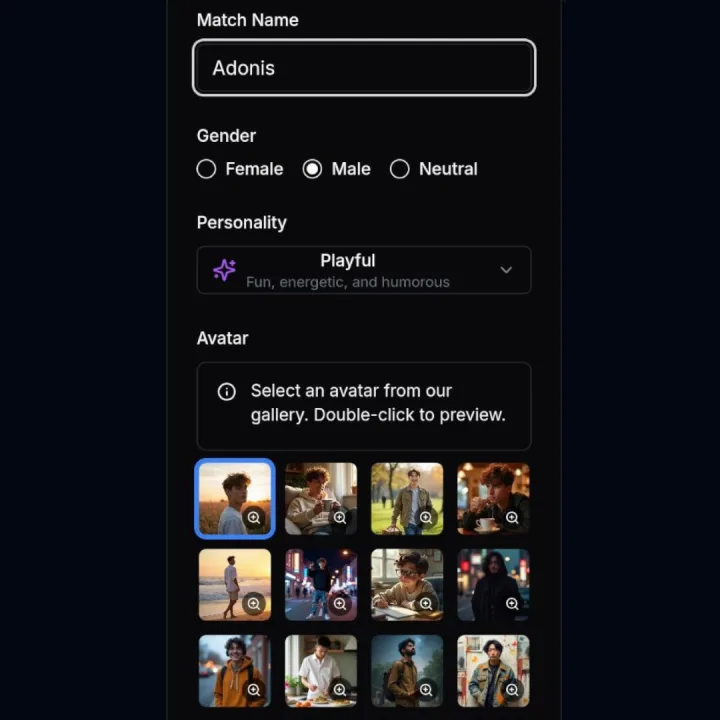 AIShiteru Chat Male Customization