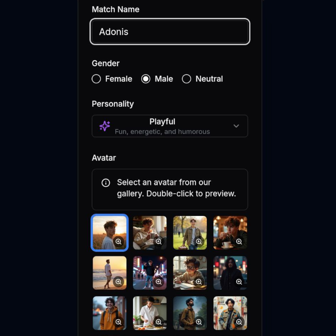 AIShiteru Chat Male Customization